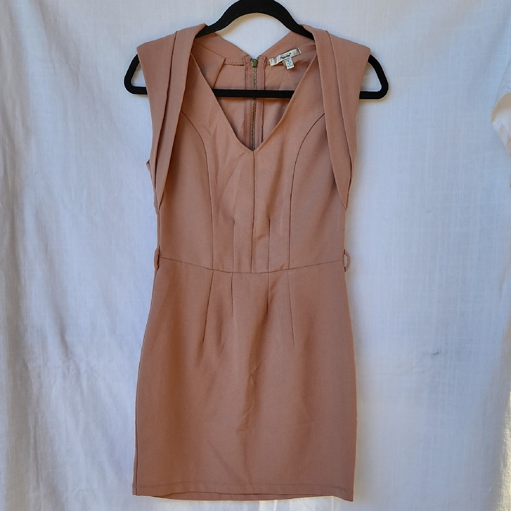 Papaya Blush Short Sleeves Sheat Mini Dress Size S